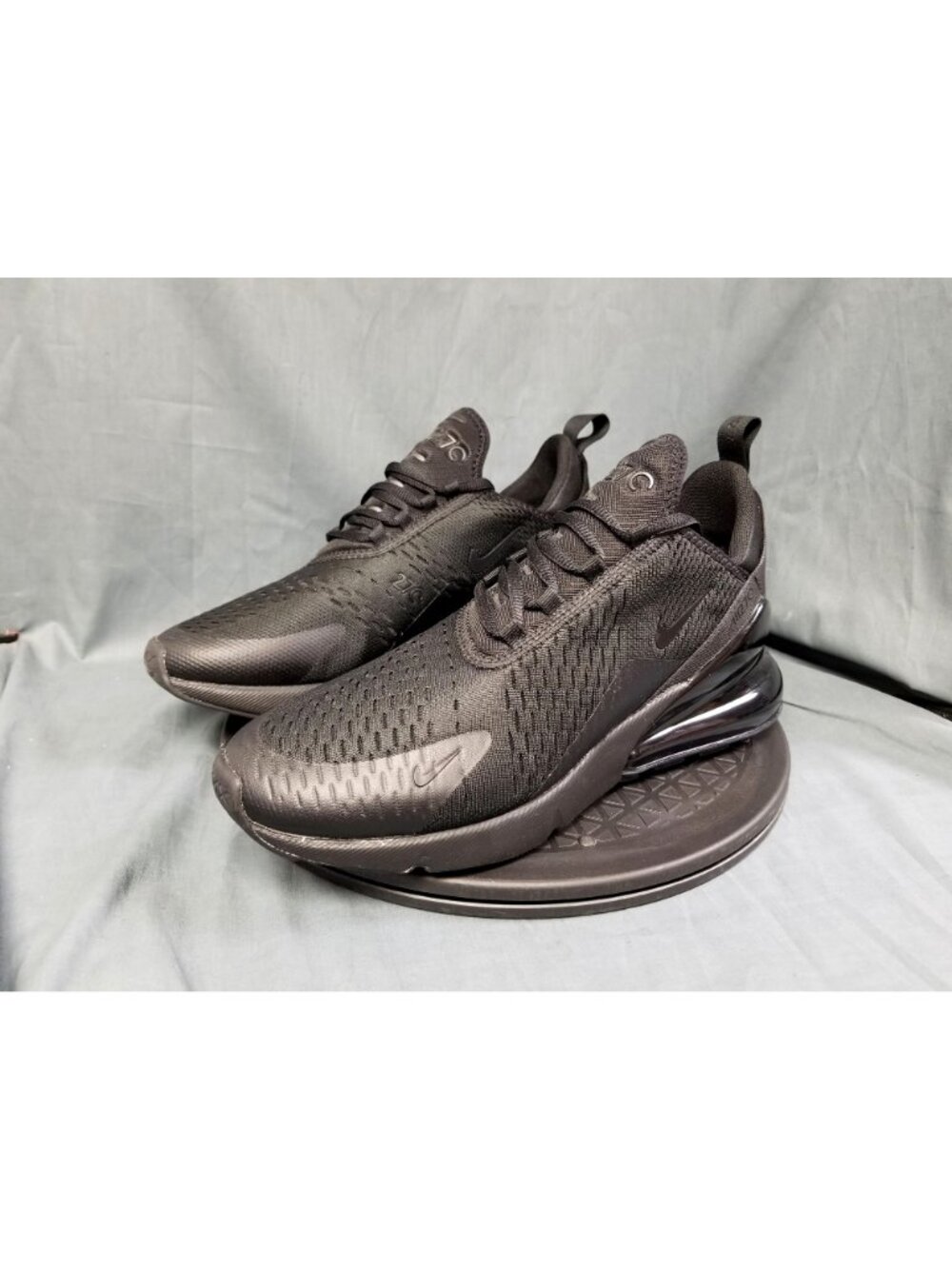 Nike Air Max 270 Sneakers Mesh Triple Black Mens Size 9.5 NEW NO BOX! - Picture 4 of 10